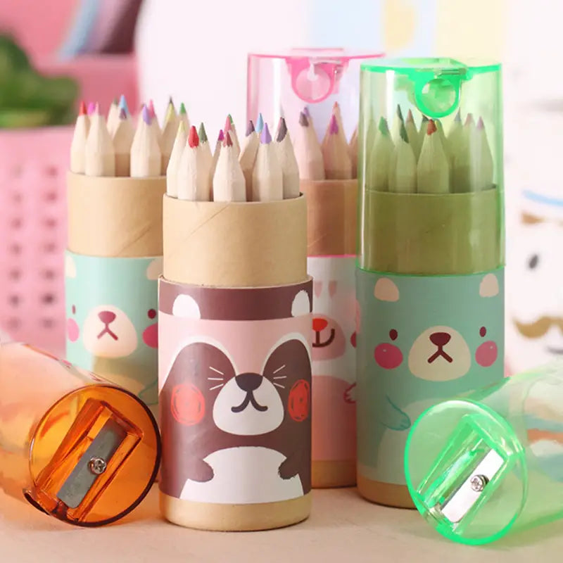 3-Pack: 12-Color Cute Pencils Creative Stationery Cute Bear Outlet Fashionable