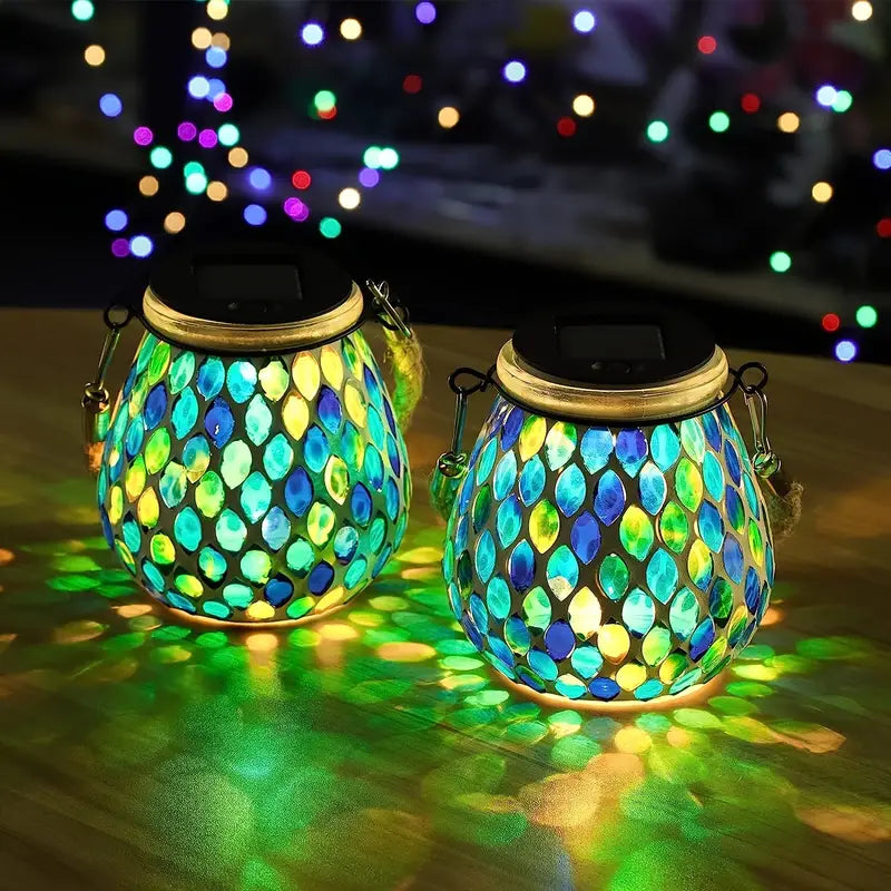 Solar Outdoor Mosaic Lantern High Quality