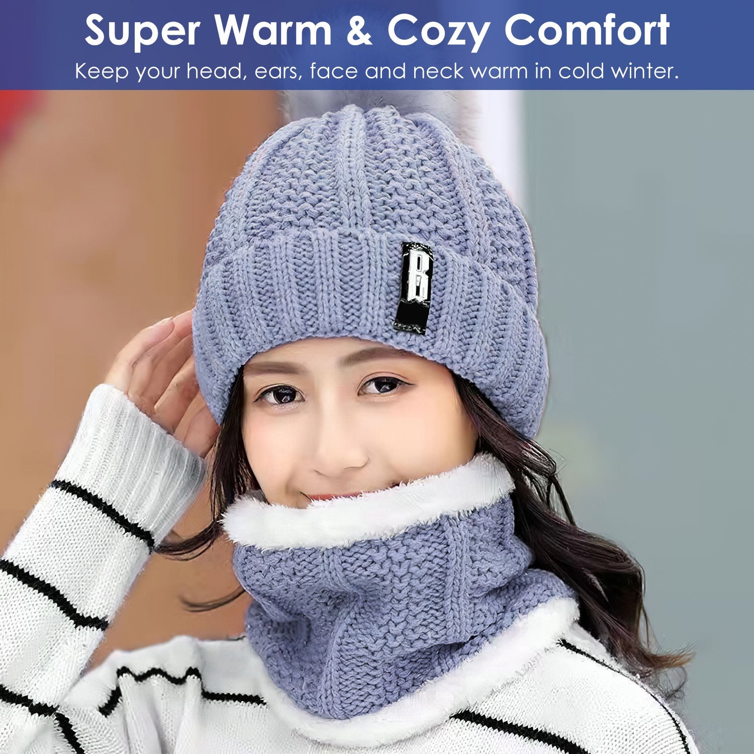 Winter Beanie Hat Scarf Set for Women Clearance Order