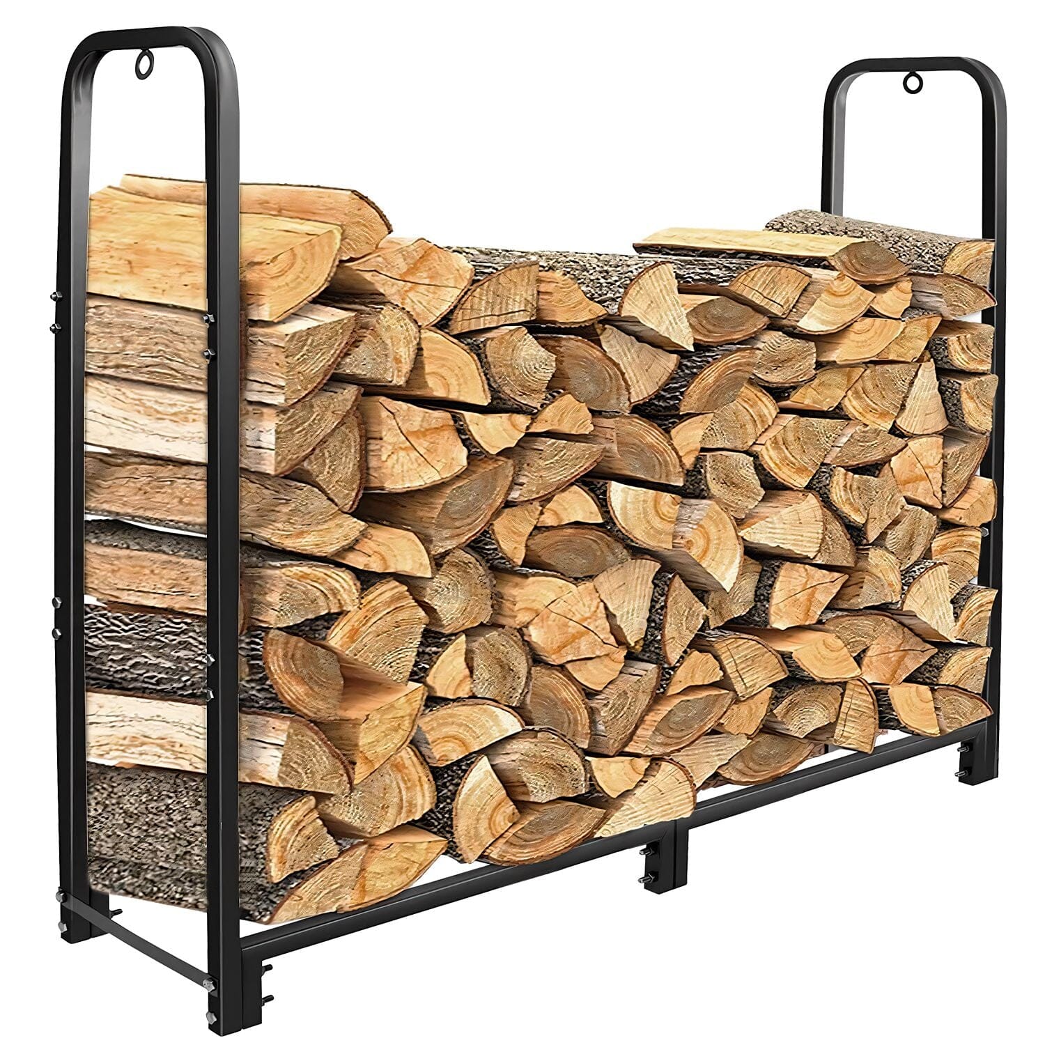 Firewood Log Rack 2500lbs Iron Storage Stacking Rack View