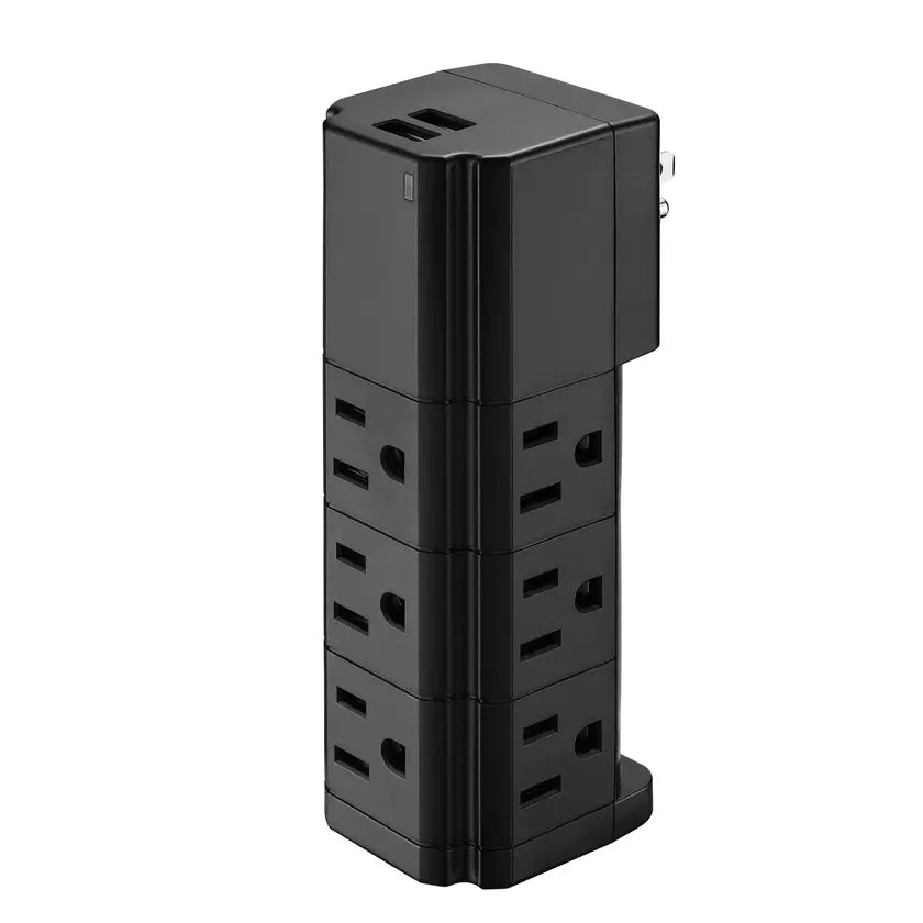 LAX Multi-Charging Tower Surge Protector 9 Outlet and 2 USB Ports Buy Authentic Online