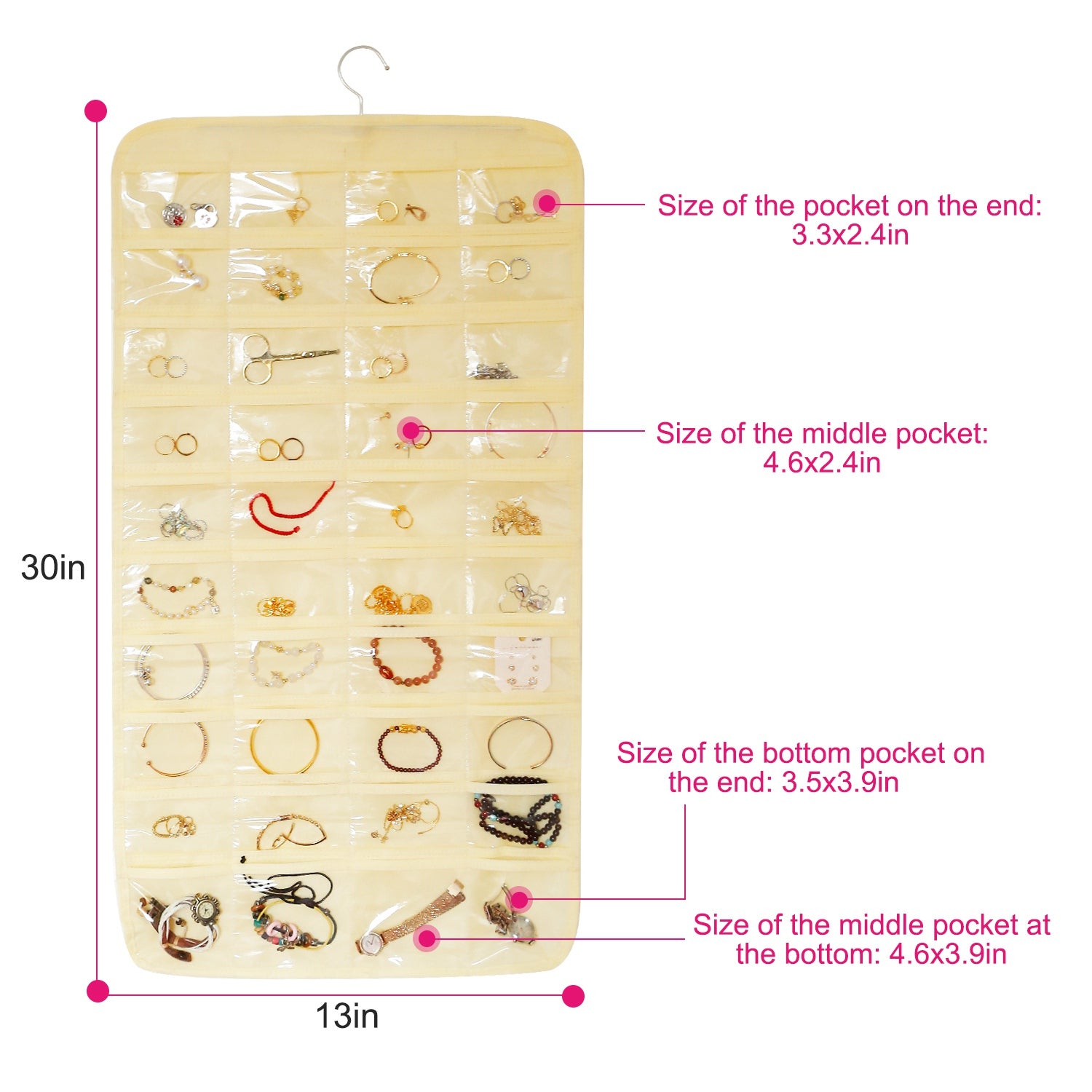 2-Piece: Hanging Jewelry Organizer Cheap