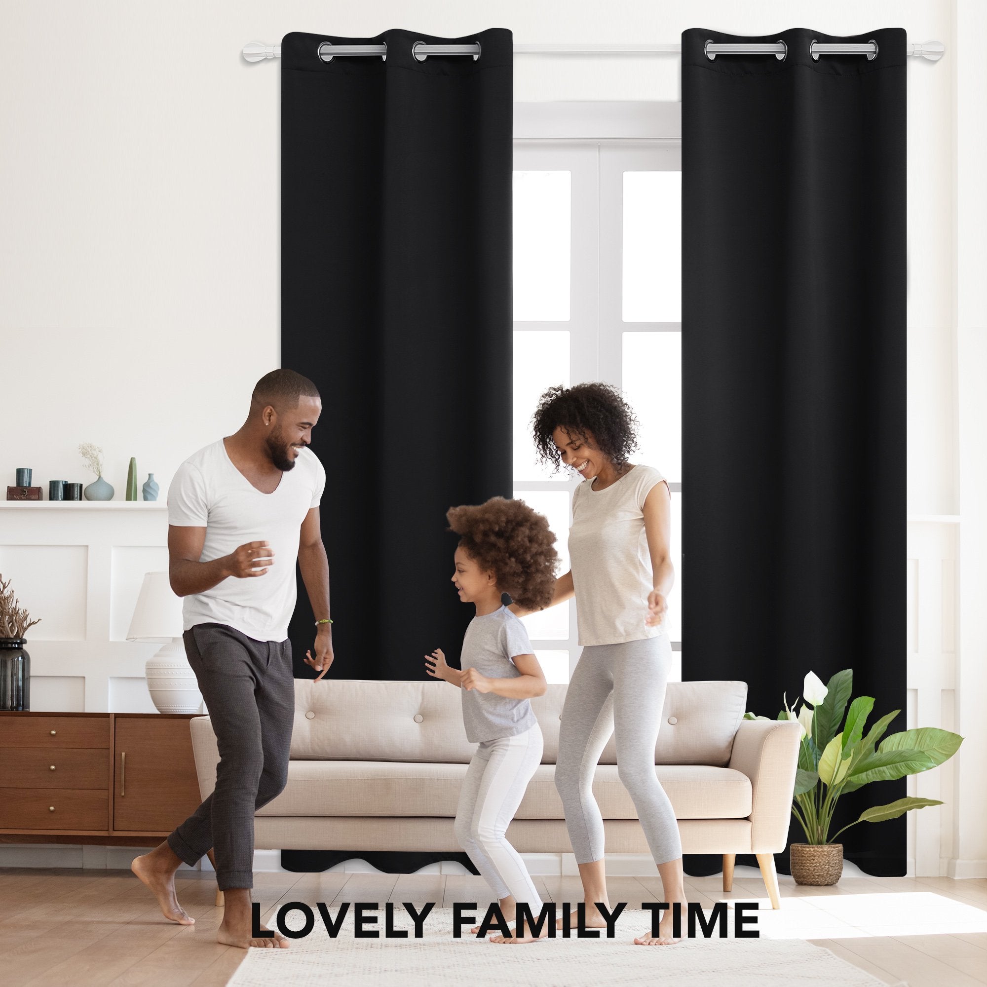 2-Panels: Deconovo Room Darkening Thermal Insulated Blackout Grommet Window Curtains Free Shipping With Mastercard