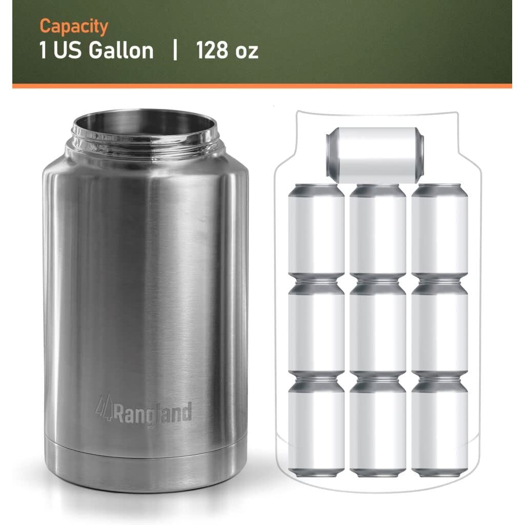 Insulated 1 Gallon Stainless Steel Wide Mouth Growler with Tactical Carrying Bag Clearance Footlocker Finishline