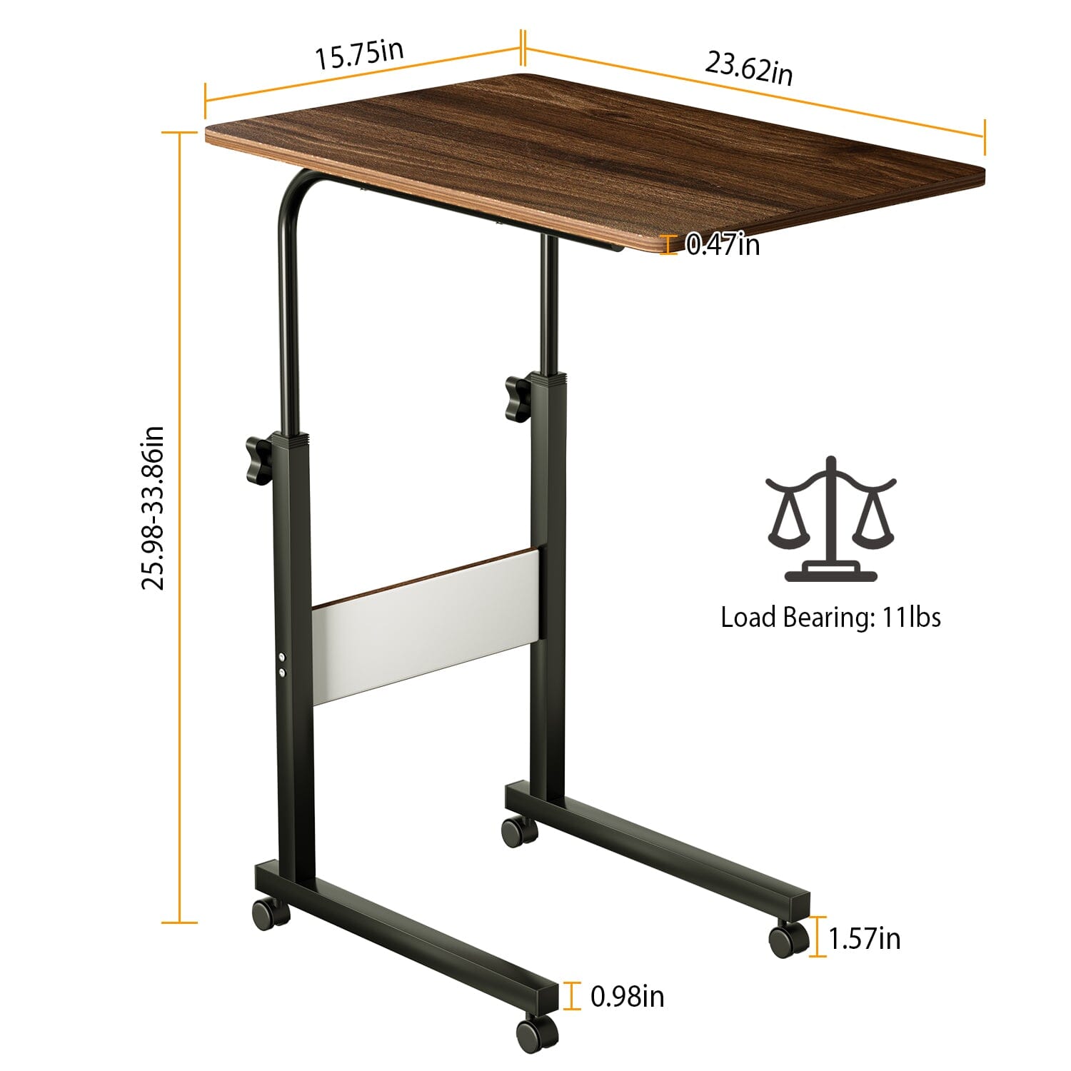 C Side Laptop Small Slim Snack Side Table Free Shipping Order