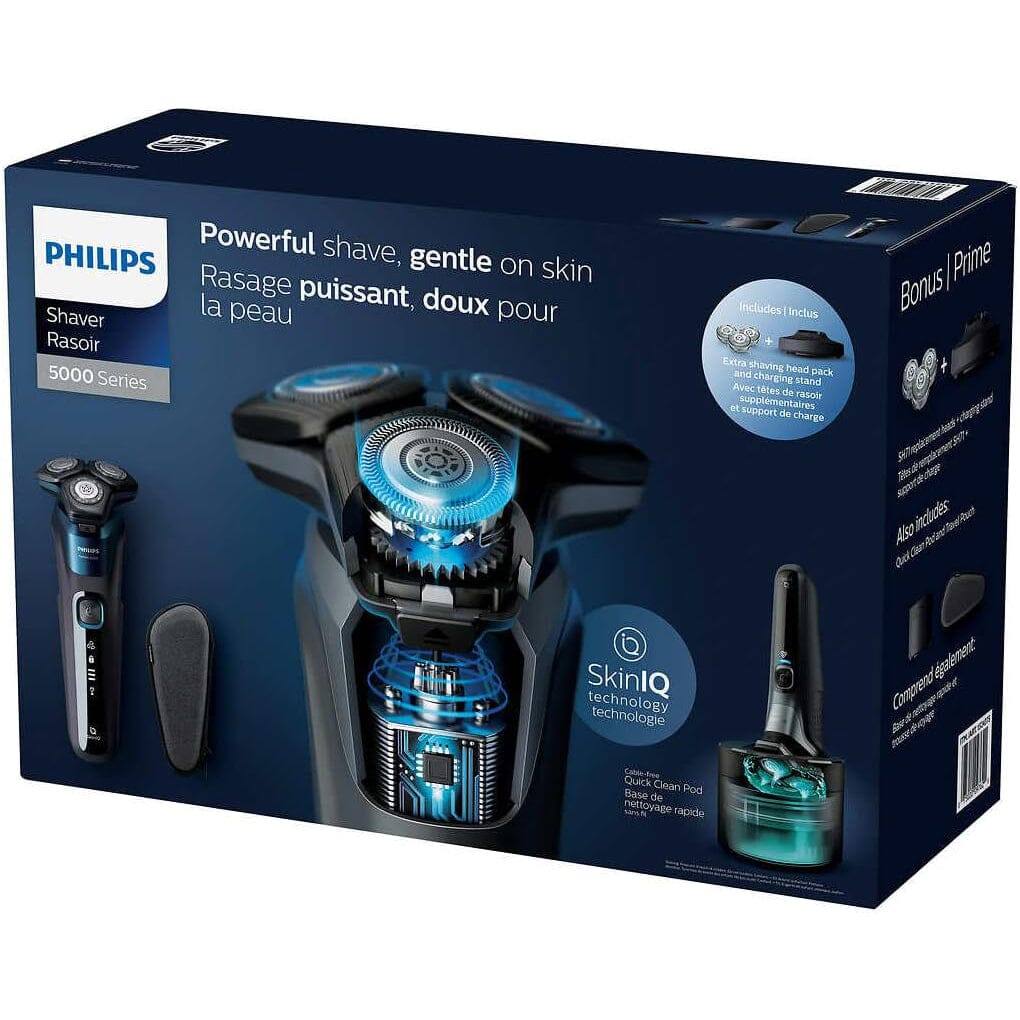 Philips Wet & Dry Shaver 5000 with SkinIQ Tech + Shave Heads, Charging & Cleaning Base (Refurbished) Discount Tumblr