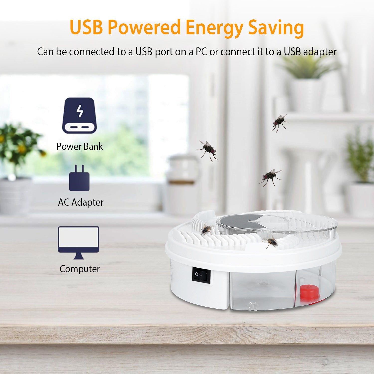 USB powered Electric Fly Trap Automatic Flycatcher Discount Cheap