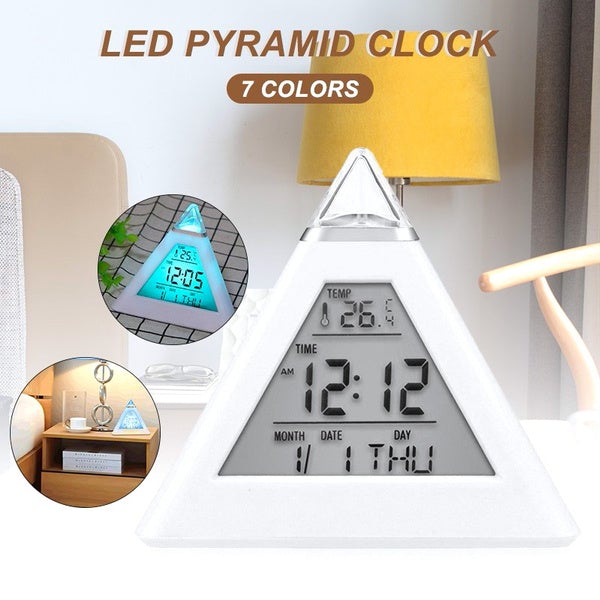 7 Color Changing LED Alarm Clock Cheap View