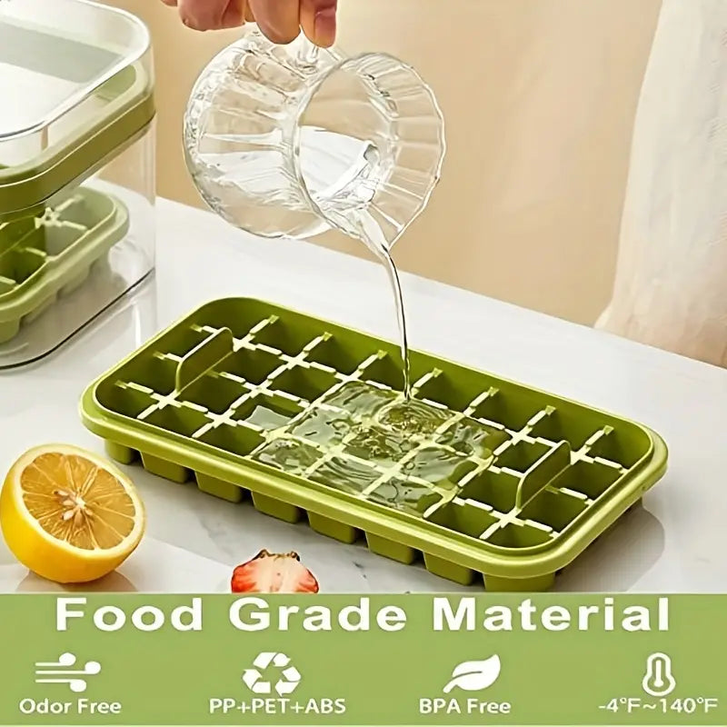 101oz. Ice Cube Tray Set - 64 Pcs Silicone Ice Cube Tray With Lid & Bin Newest For Sale