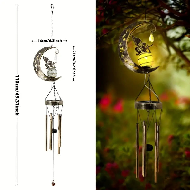 Moon Fairy Solar Wind Chimes Outdoor Free Shipping Sale Online