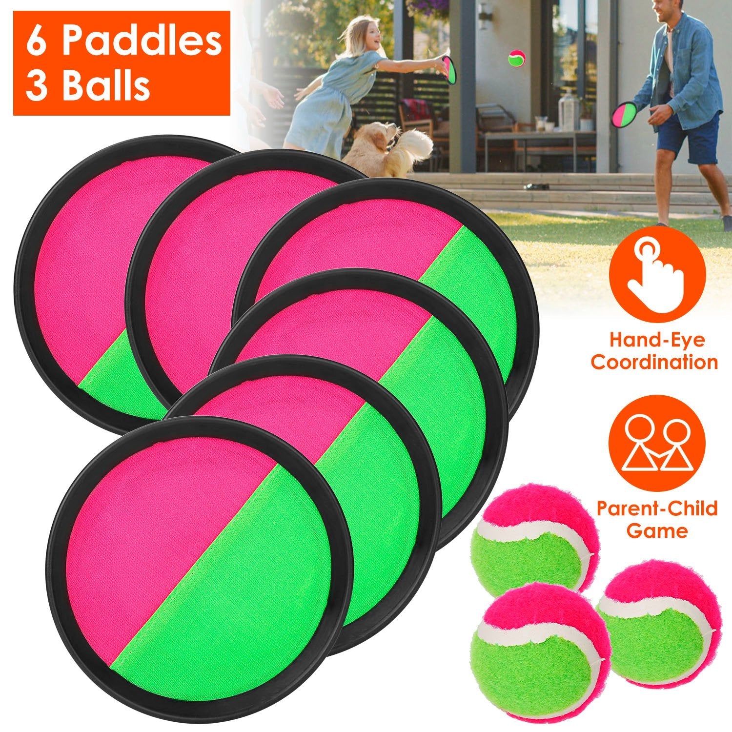 9-Piece Set: Toss and Catch Ball Throw Clearance Fast Delivery