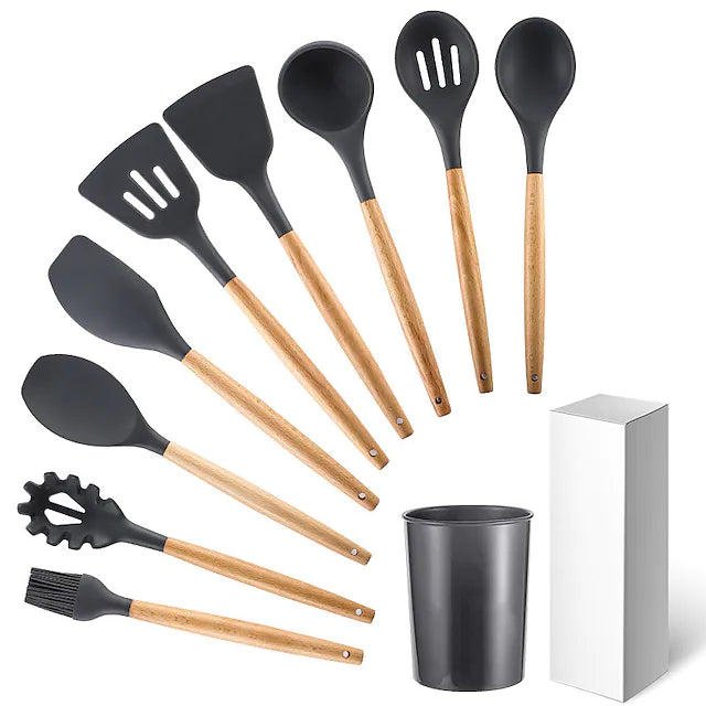 9-Piece: Silicone Cooking Utensils 2025 Cheap Pice