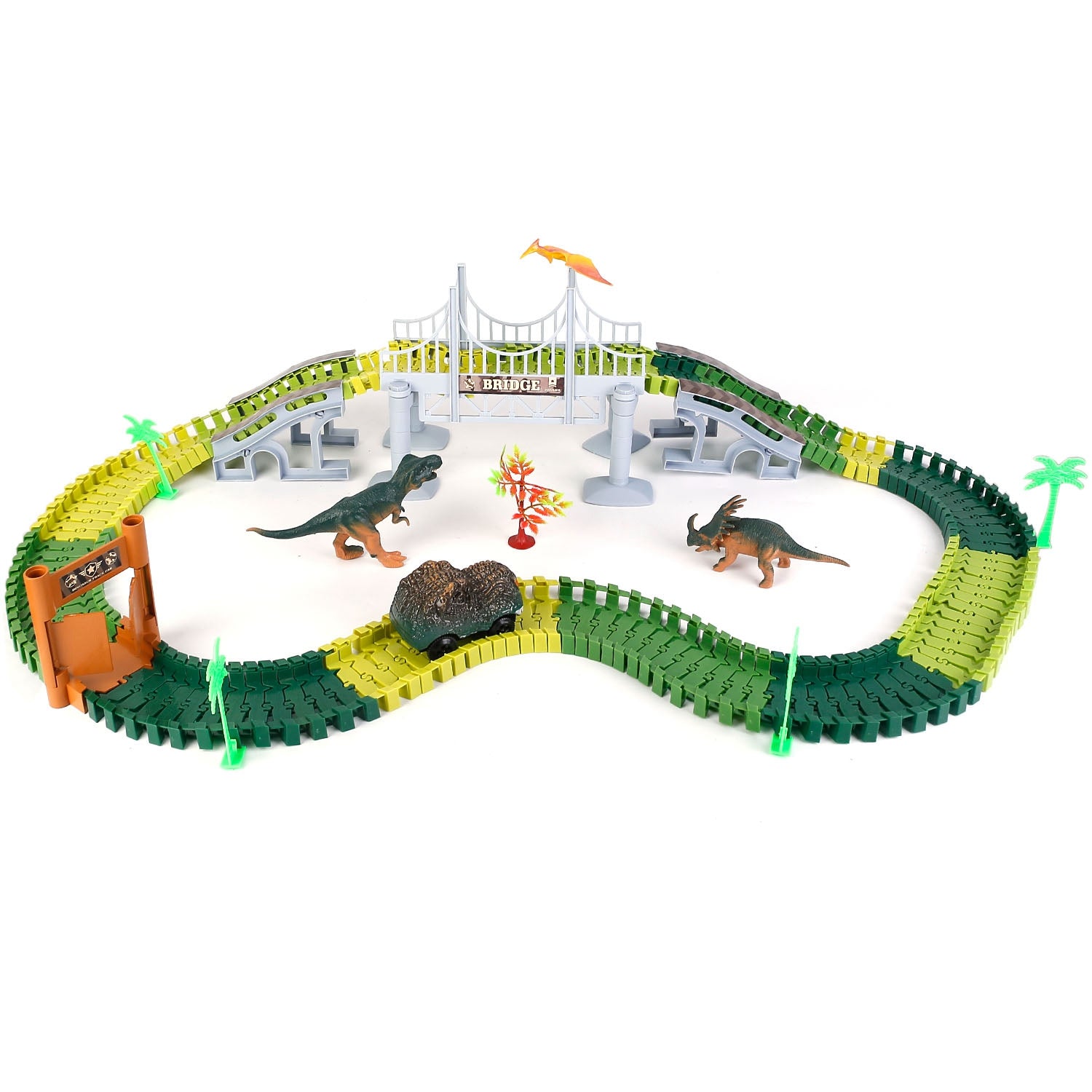 175-Piece: Dinosaur Race Track Set Fast Delivery Online