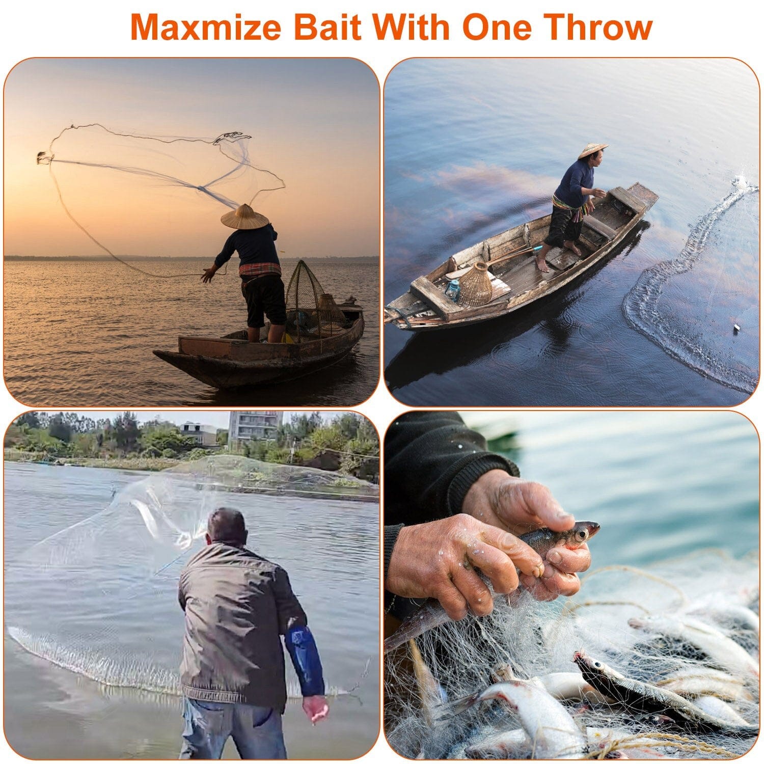 Fishing Cast Net Bait Trap Heavy Duty Online Online Clearance