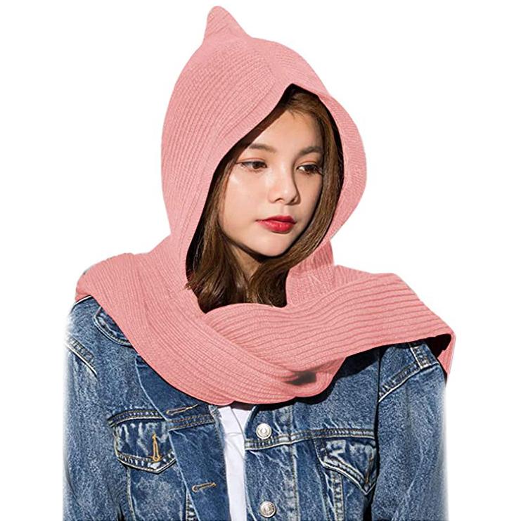 Women's Winter Knitted Hooded Long Scarf Free Shipping Best Pices