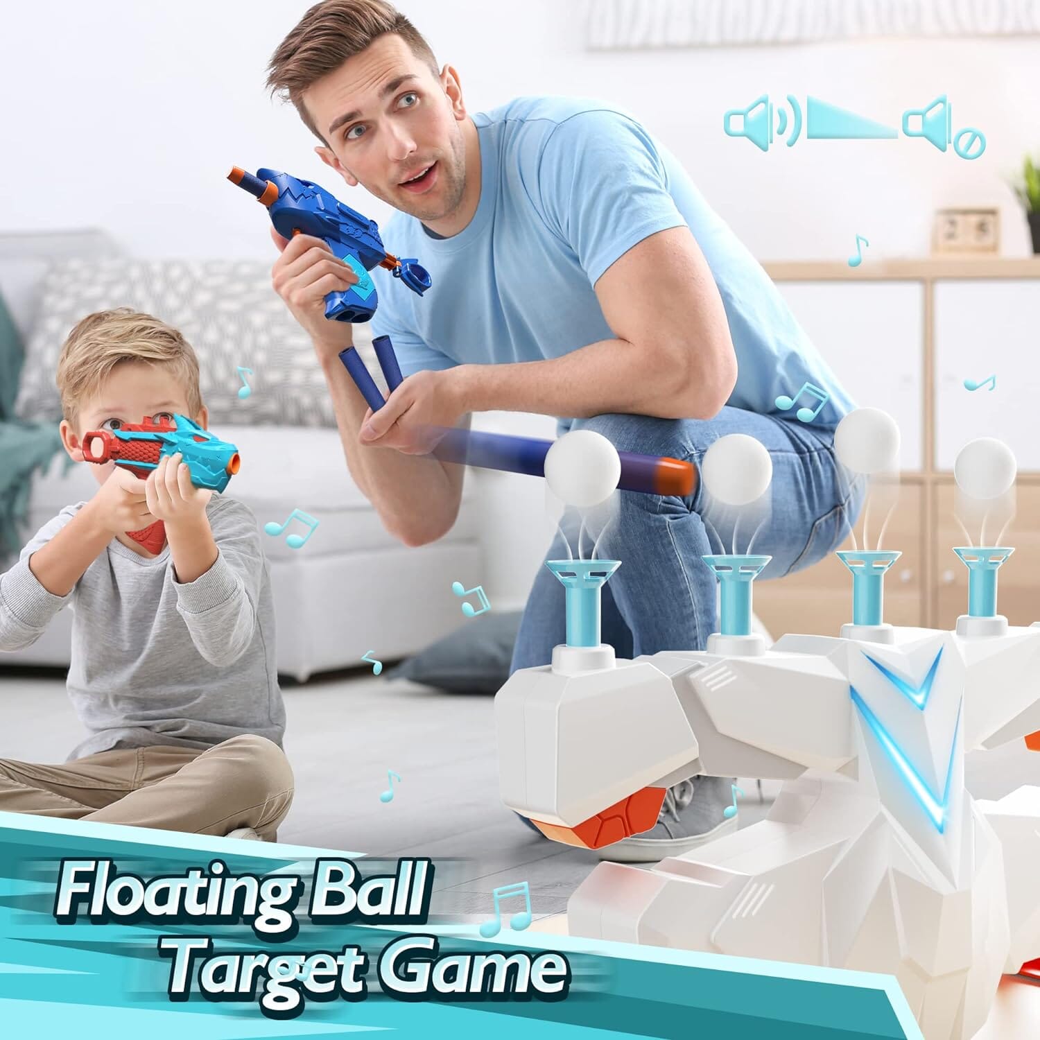 Floating Ball Targets for Kids with 2 Pack Foam Dart Blaster Toy, 5 Flip Targets, 10 Floating Ball Targets and 24 Soft Foam Bullets Cheap Sale Finishline