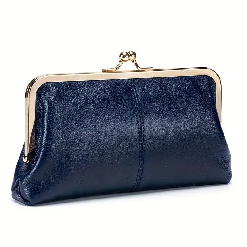 Vintage Chic Leather Clutch Lady Purse Get To Buy For Sale