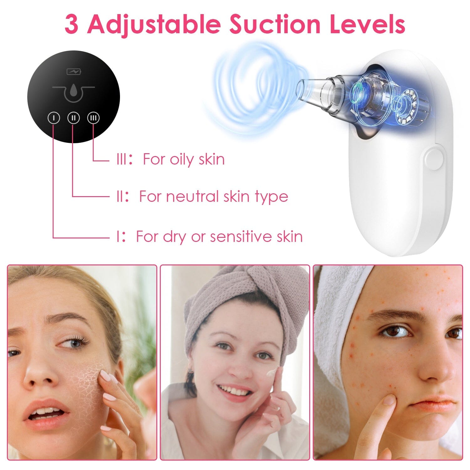 Electric Blackhead Comedone Extractor Tool Facial Pore Cleaner Free Shipping Sale Online