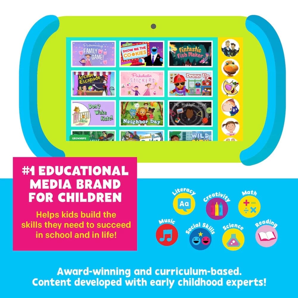 PBS Kids Playtime Pad+ 7 PBSKD7001 HD Touchscreen Kid-Safe Tablet + Live TV with Android The Best Store To Get