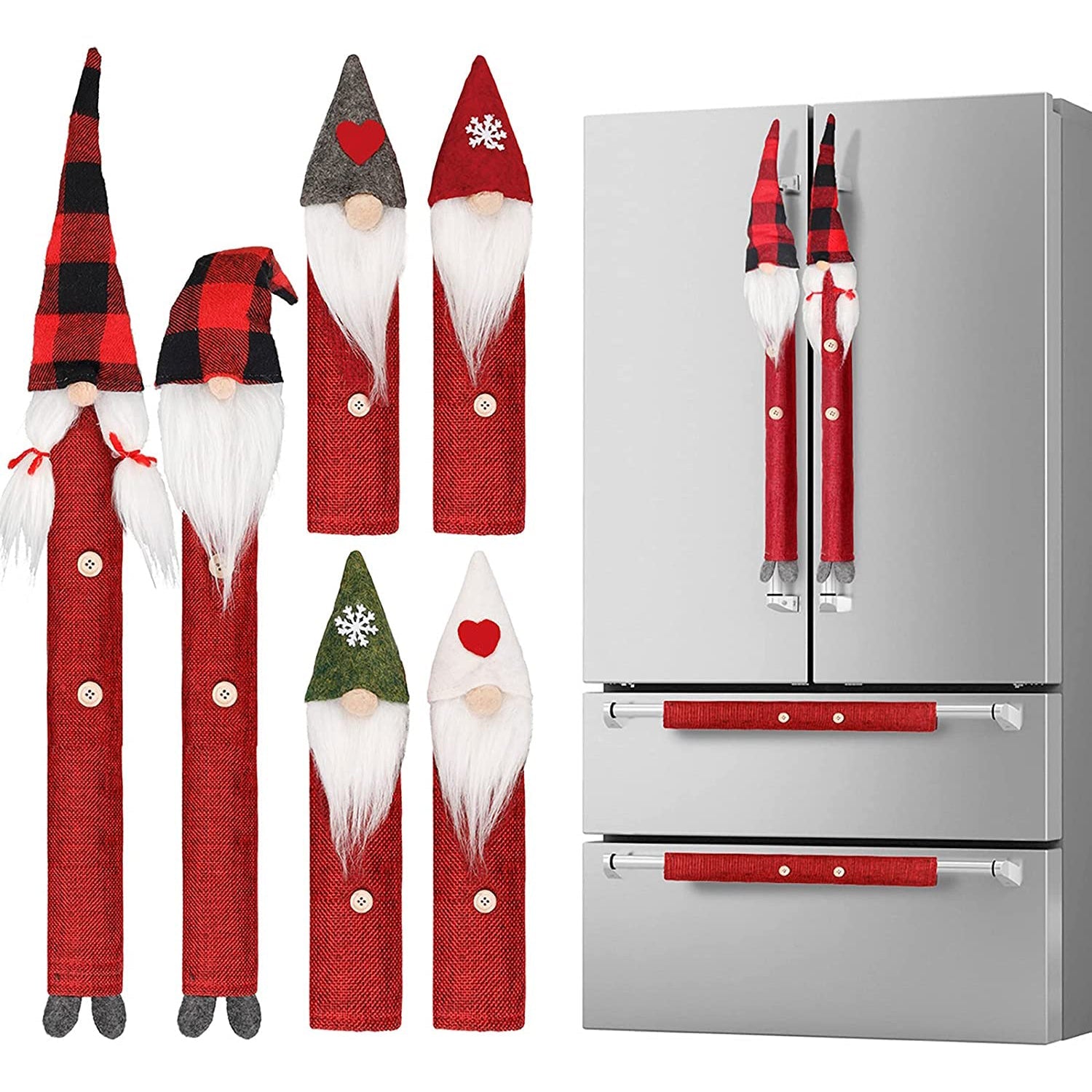 8-Piece: Gnome Christmas Refrigerator Handle Covers Set Footaction Online