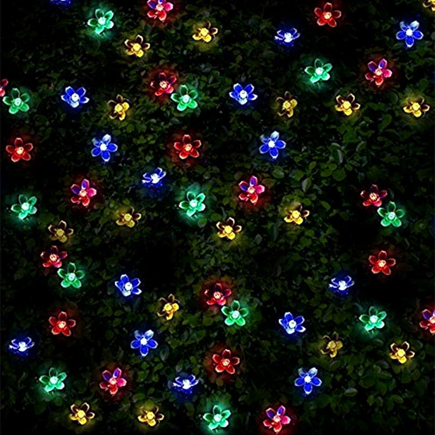 2-Pieces: Solar Power String Lights 50 LED Beads Fairy Sakura Flower Manchester Great Sale Online