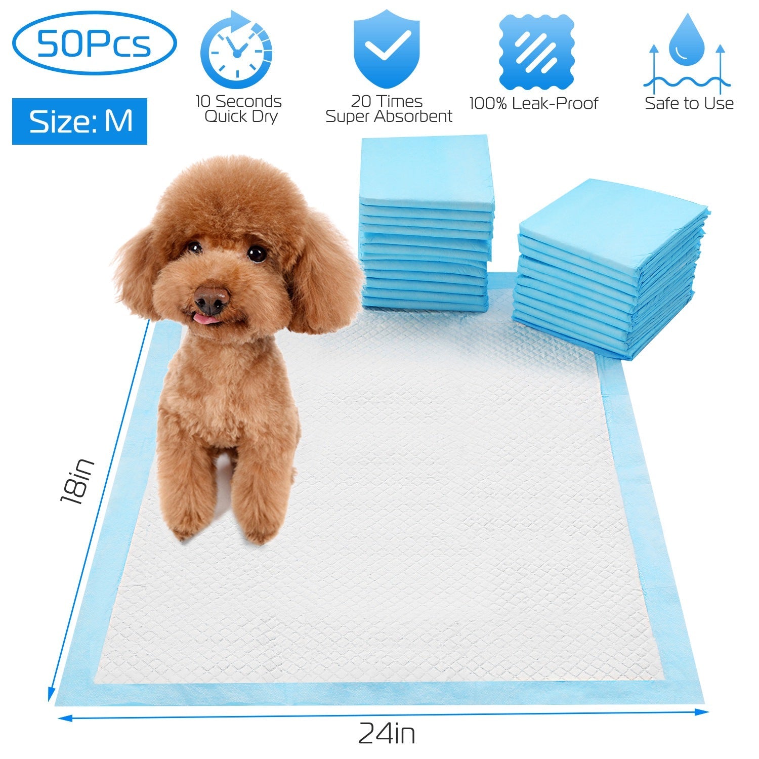 50-Piece: Dog Training Pads Shop Offer Online