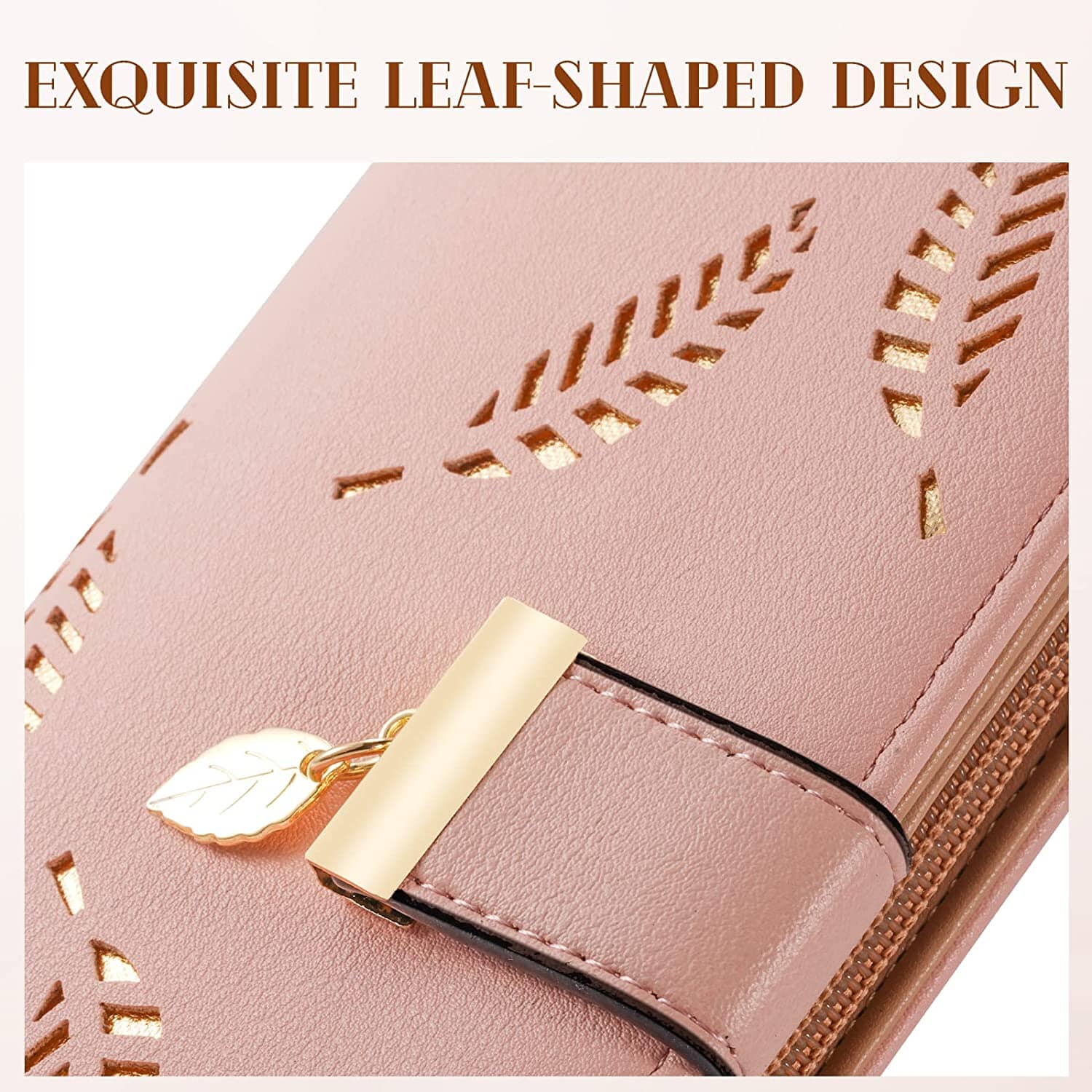 Sweet Cute Women's Long Leaf Bifold Wallet Cheap Sale Collections