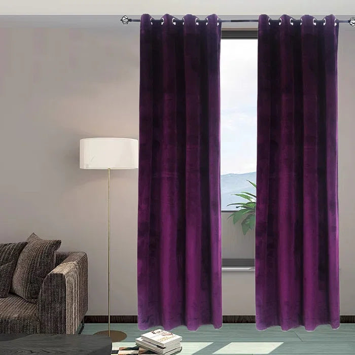 Set of 2: Super Soft Luxury Velvet Blackout Grommet Drapes Velvet Curtain Pair (Open Box) Visit Online