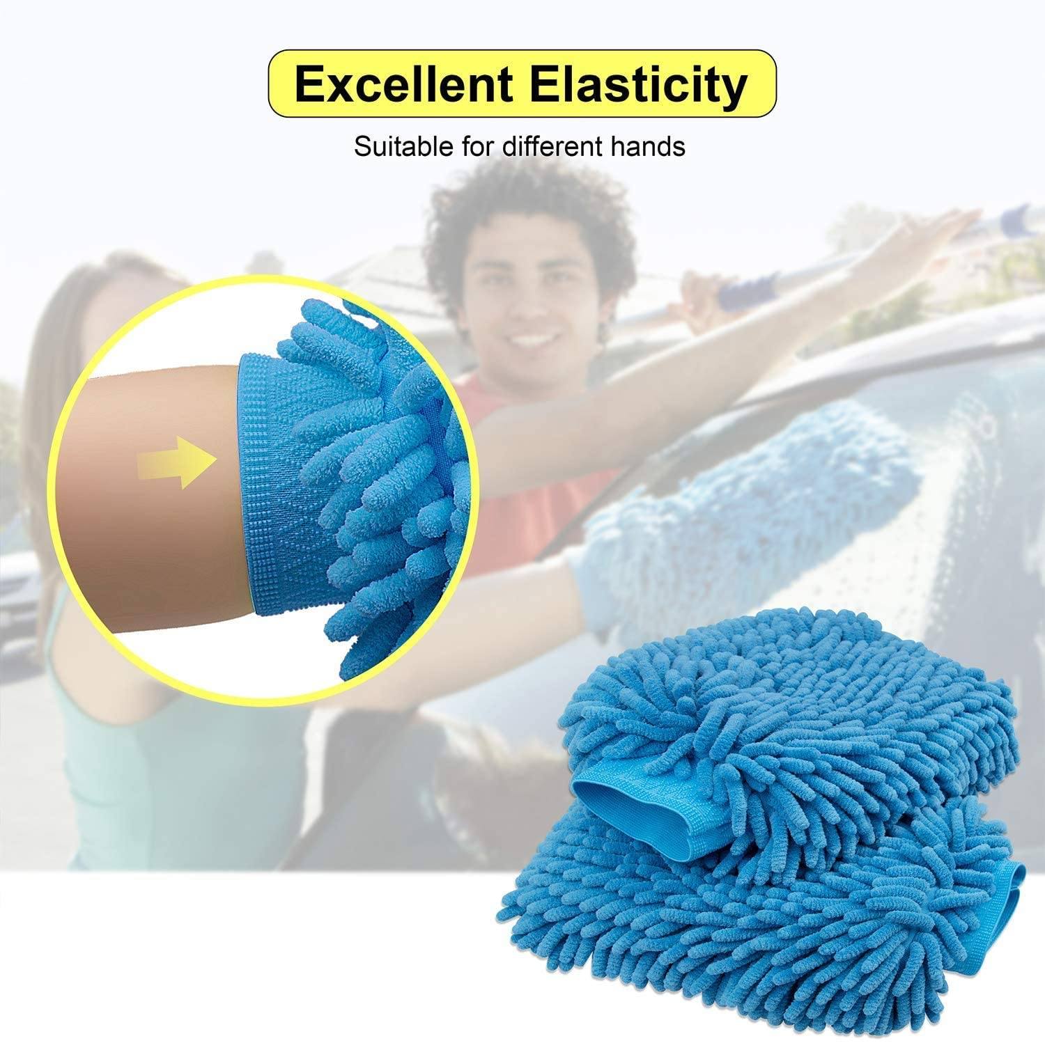 2-Pack: Large Size Microfiber Car Wash Mitt Buy Online