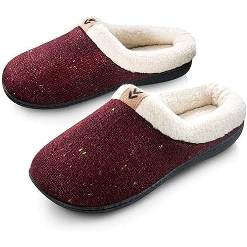 Roxoni Women's Sweater Knit Fleece Lined Clog Slippers Warm House Shoe Latest Cheap Online