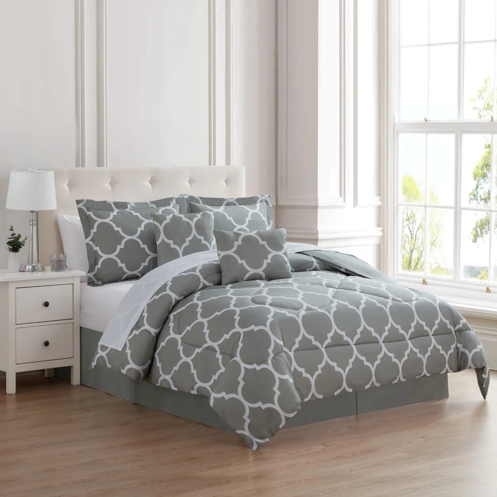 6-Piece Set: Kathy Ireland Trellis Oversized Comforter Set Buy