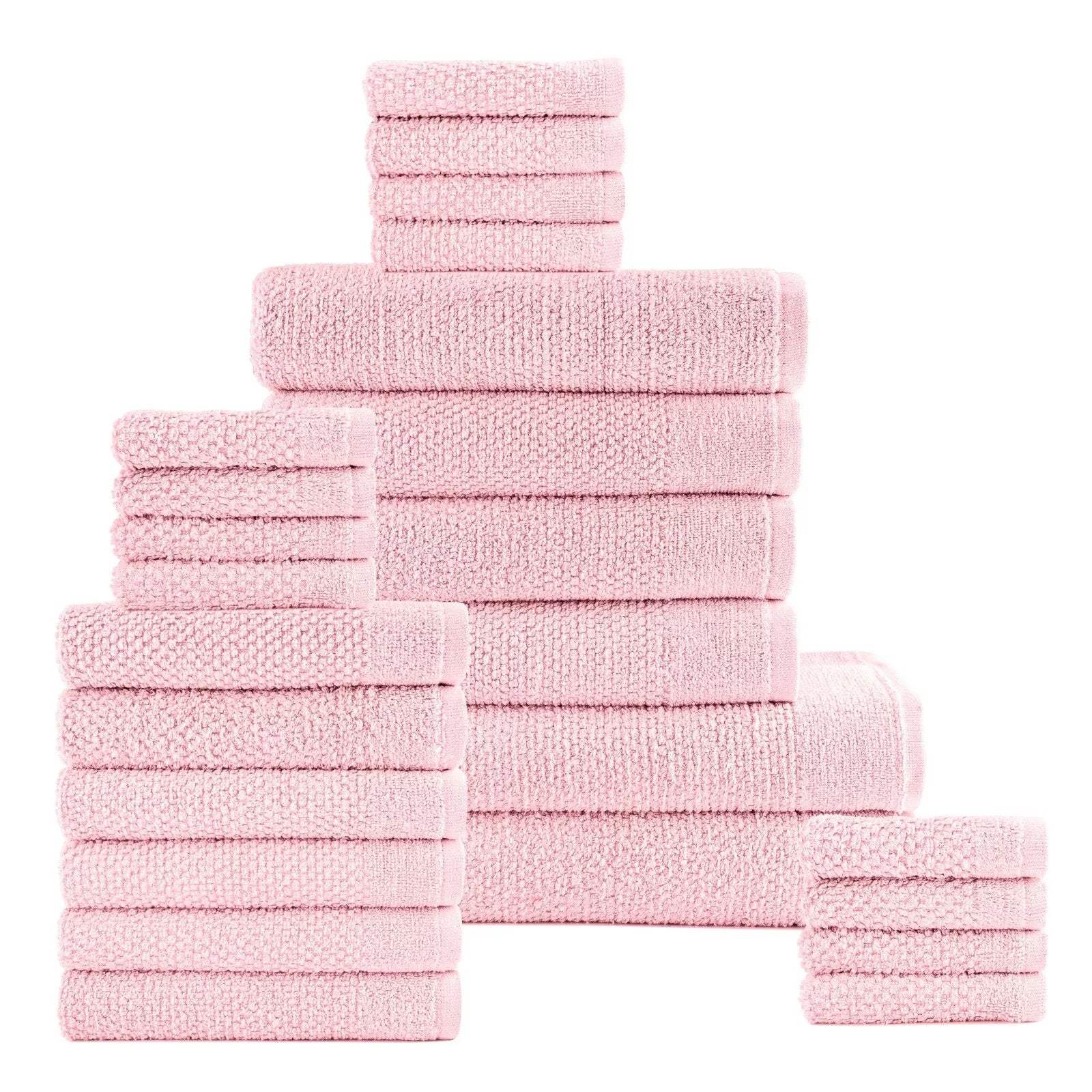 24-Piece Set: Dan River Popcorn Cotton Bath Towel Set Cheap Sale Fashionable