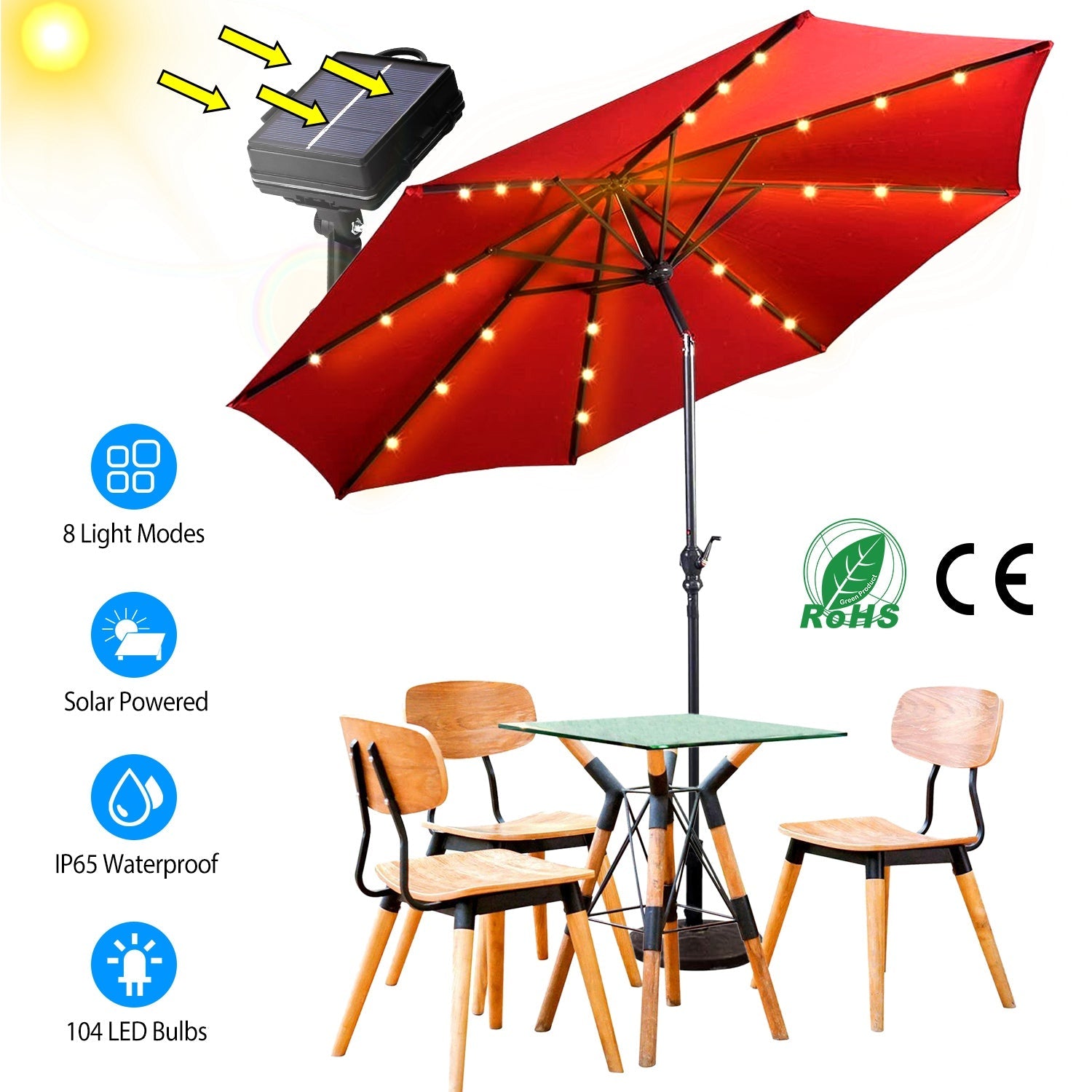 Solar Umbrella Outdoor String Light Clearance Store Sale Online