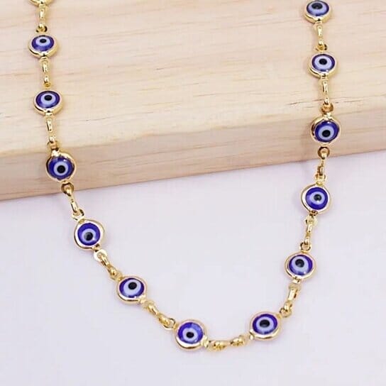 18k Gold Plated Blue Evil Eye Anklet Shop Offer Cheap Pice