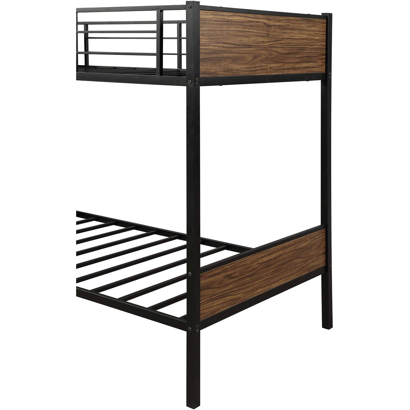 Metal Bunk Bed with Safety Railing Ladder Collections For Sale