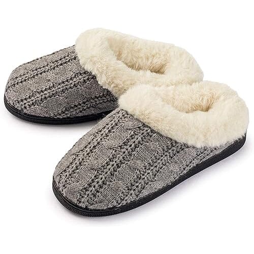 Pupeez Girls Cable Knit Slippers Fleece Lined House Shoe Cheap Sale Footlocker Finishline