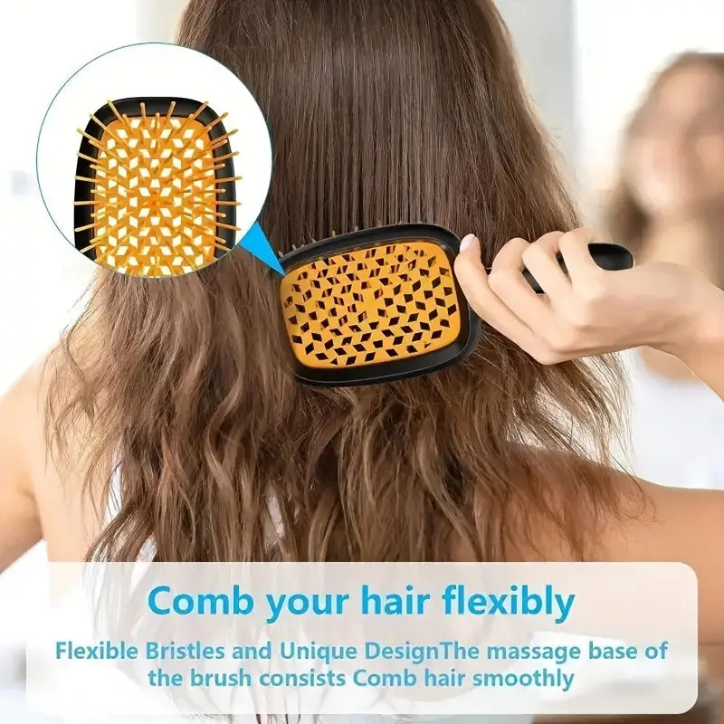 Hollow Out Hairdressing Comb Anti-Static Detangling Hair Brush Scalp Massage Hair Brush For All Hair Types For Cheap Cheap Online