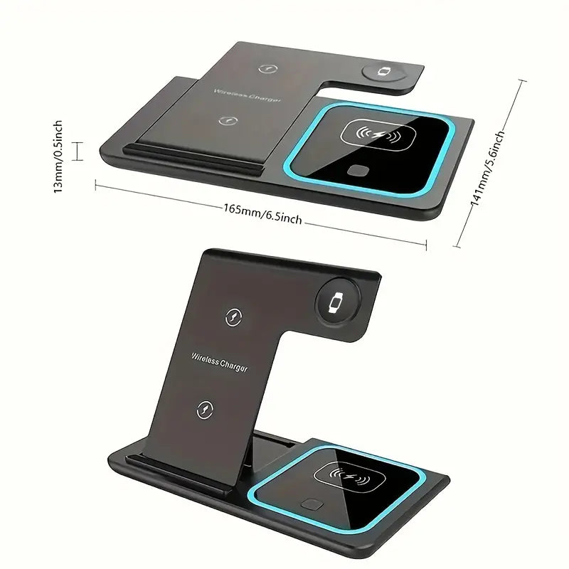 3-in-1 Folding Fast Wireless Charger Station Outlet Locations Cheap Online