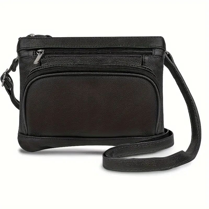 Multi-Pocket Wide Crossbody Wide Leather Bag Clearance Wholesale Pice