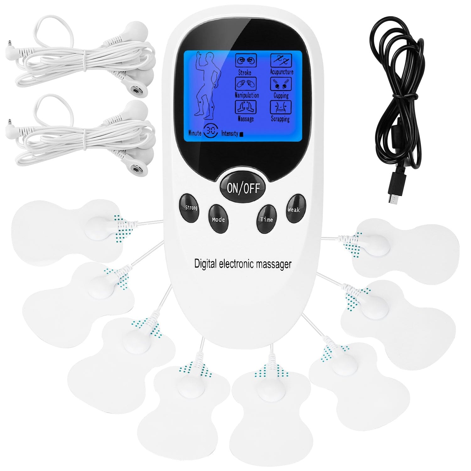 Electric Muscle Stimulator with Electrode Pads Wires Affordable Cheap Pice