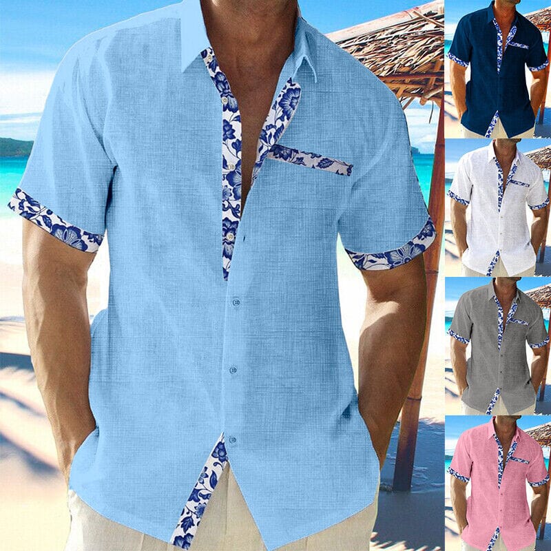 Men Casual Shirt Button Down Short Sleeve Quality Free Shipping Outlet