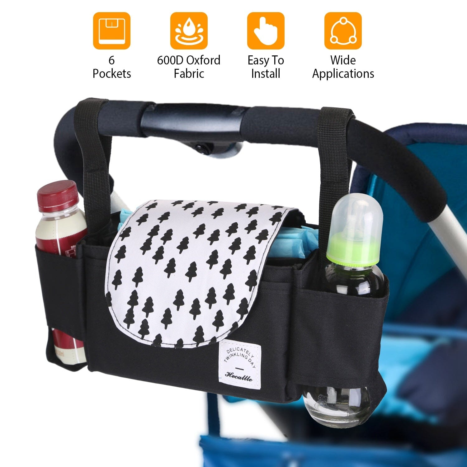 6-Pockets Baby Trolley Bag with Cup Holder Low Pice Sale Online