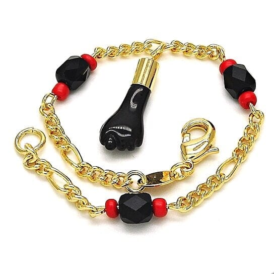 18k Gold Azabache Black Hand Figa Kabbalah 6 Wide Range Of Sale Online