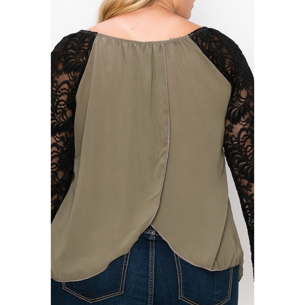 Solid Top Featuring Flattering Lace Bell Sleeves Factory Outlet