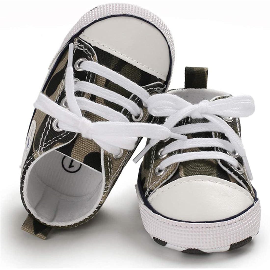 Unisex High Top Sneaker Soft Anti-Slip Sole Newborn Infant Denim Shoes Visit