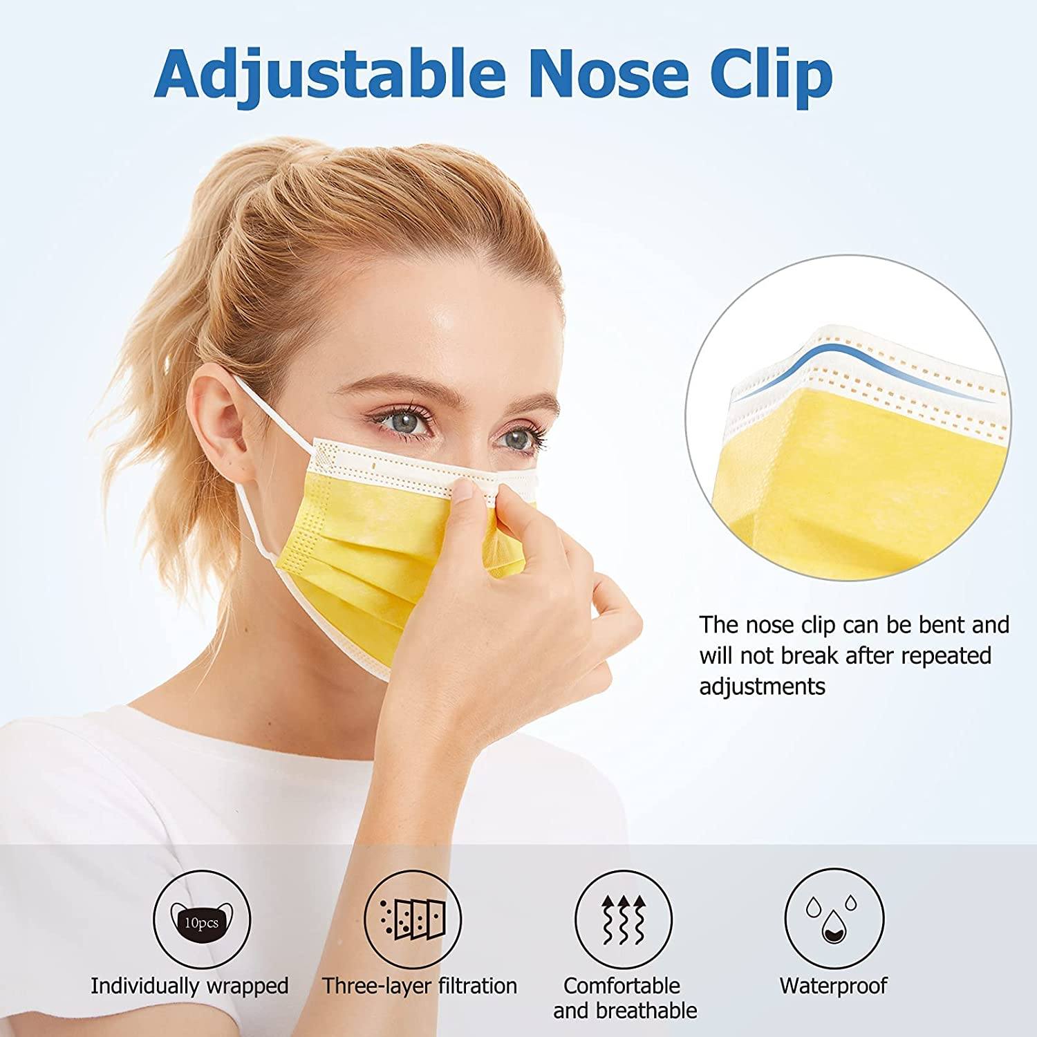 3-Ply Non-Woven Cup Dust Disposable Face Masks with Elastic Earloop Free Shipping Original