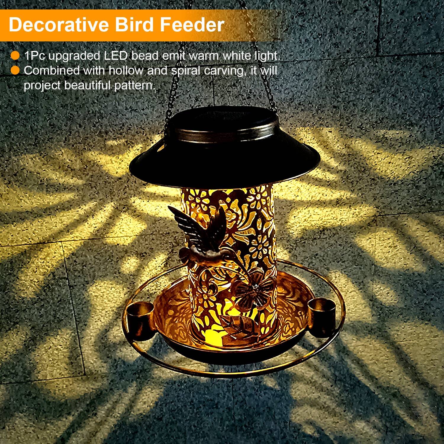 Solar Decorative Hanging Bird Feeder Lantern Brand New Unisex Cheap Online