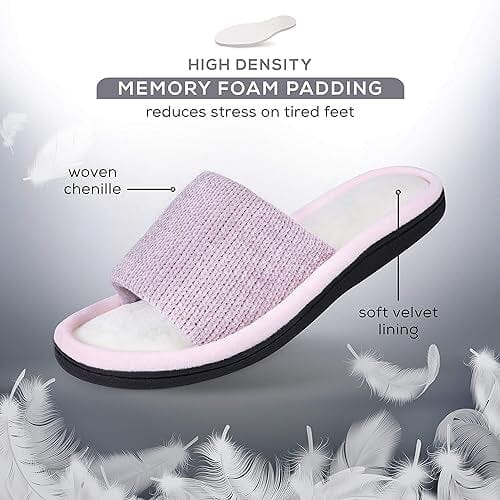 Roxoni Women Slippers Soft Open Toe Slide, Indoor Outdoor Rubber Sole Free Shipping New Styles