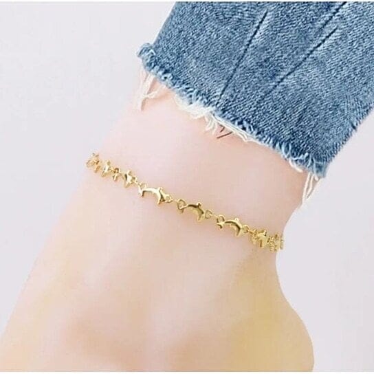 18k Gold Plated Dolphin Anklet Outlet Nicekicks