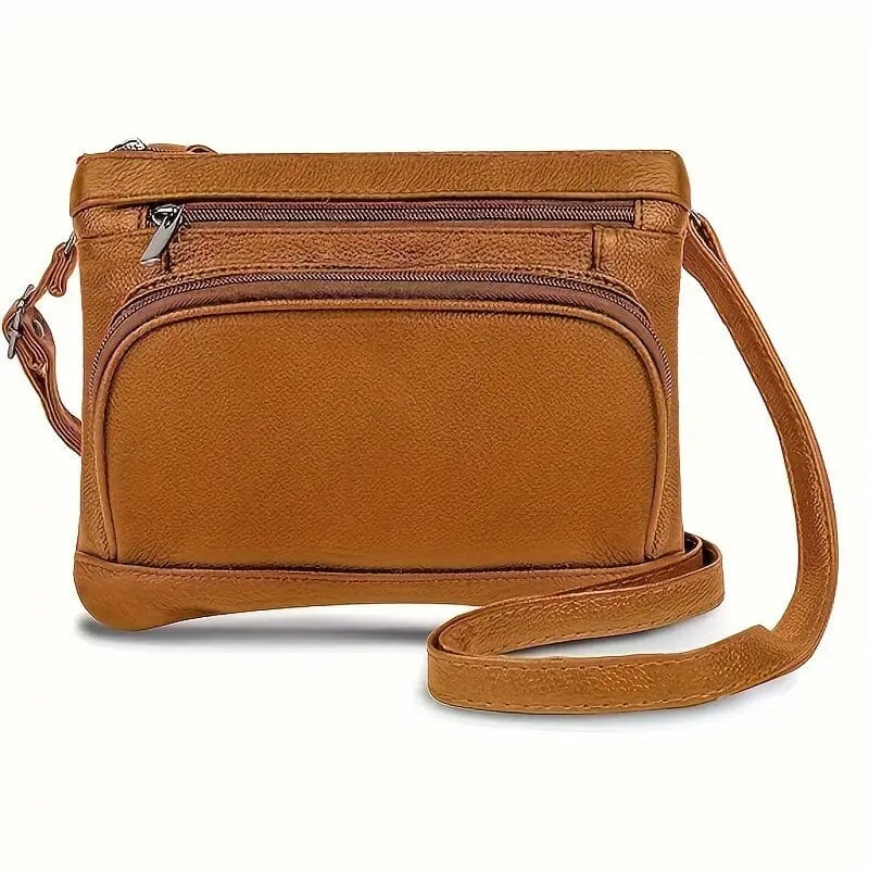 Multi-Pocket Wide Crossbody Wide Leather Bag Clearance Wholesale Pice